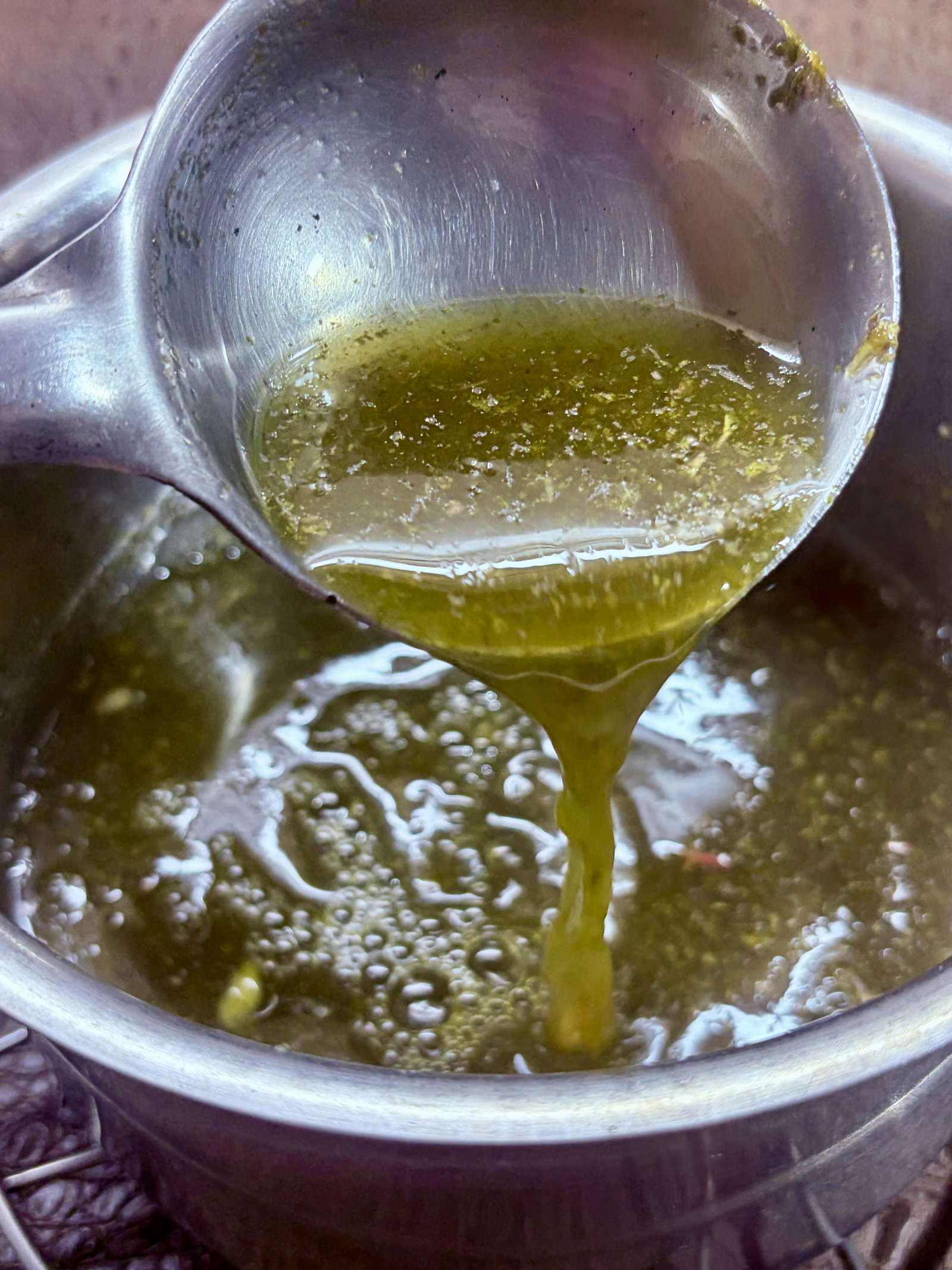 Step 1.1: Pour the mixture into a pan and cook on low heat for 2-3 minutes, just until the sugar dissolves