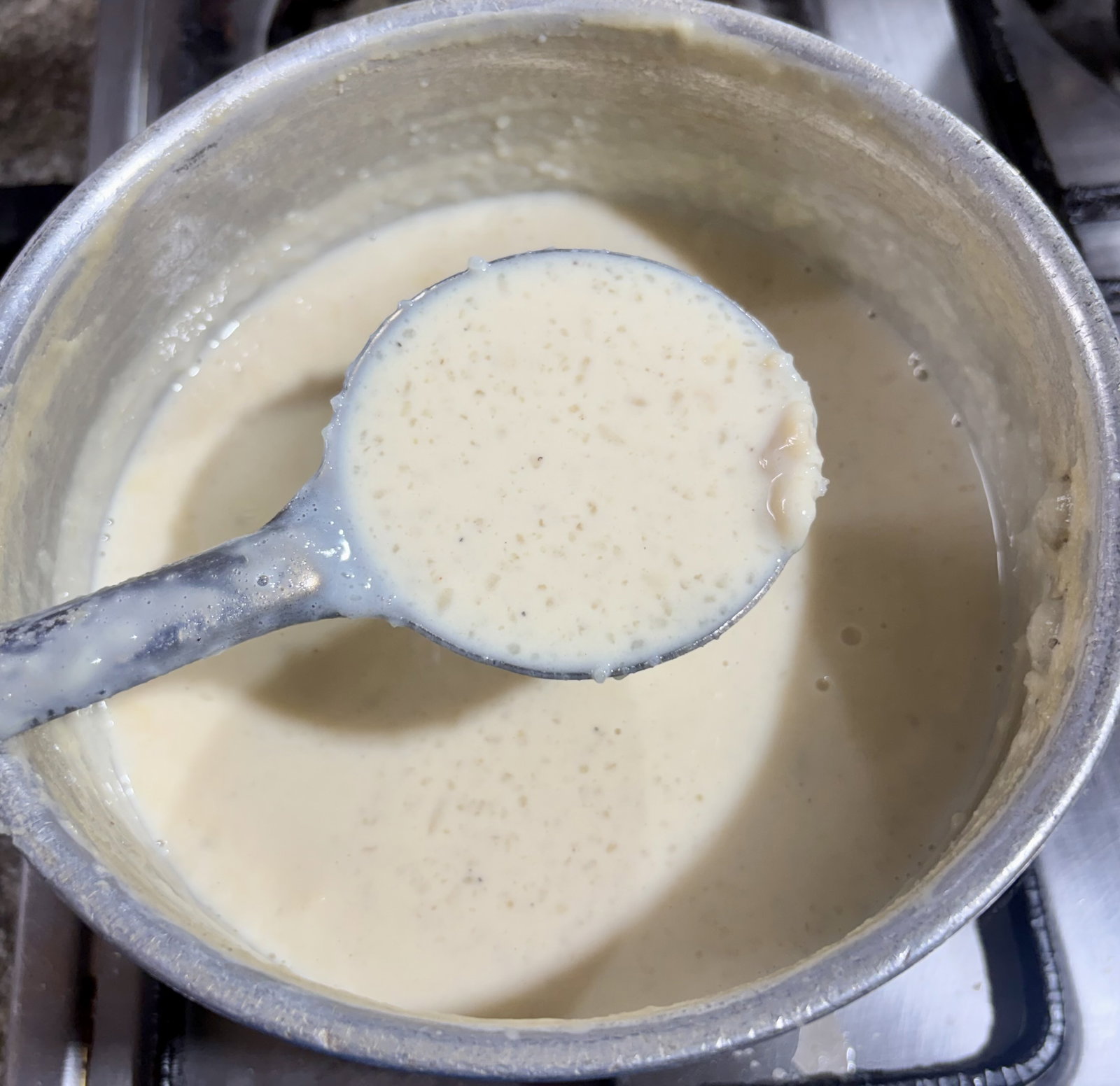 Step 2.1: Continue simmering until the rice absorbs the flavours and the mixture thickens into a rich, creamy consistency that coats the back of a spoon