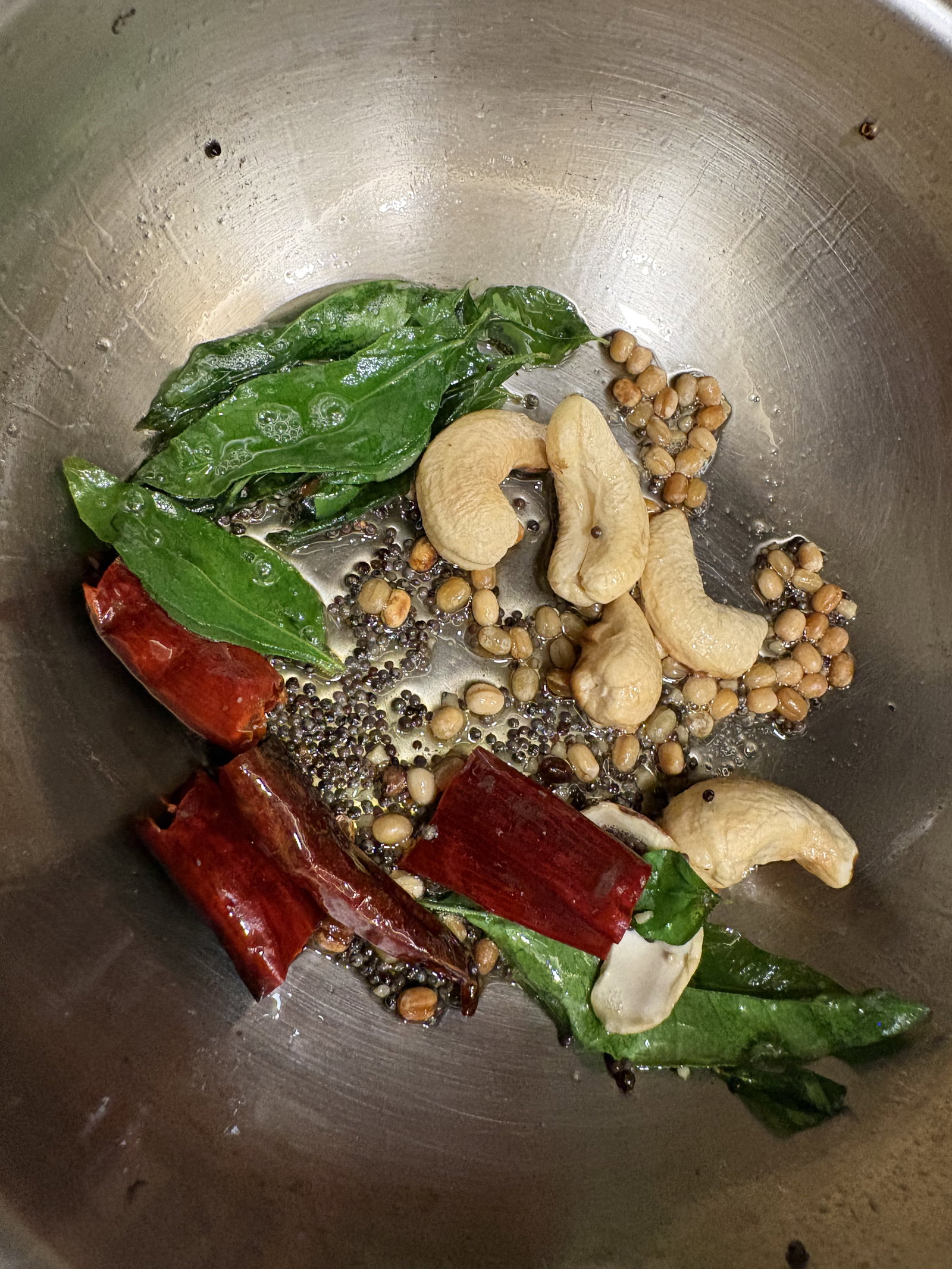 Step 4.1: Mix the tempering into the rice just before serving