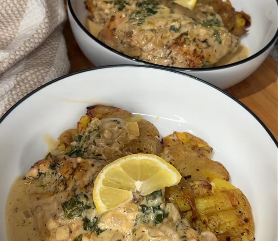 Step 2.1: Return the chicken to the pan and heat through for a few minutes