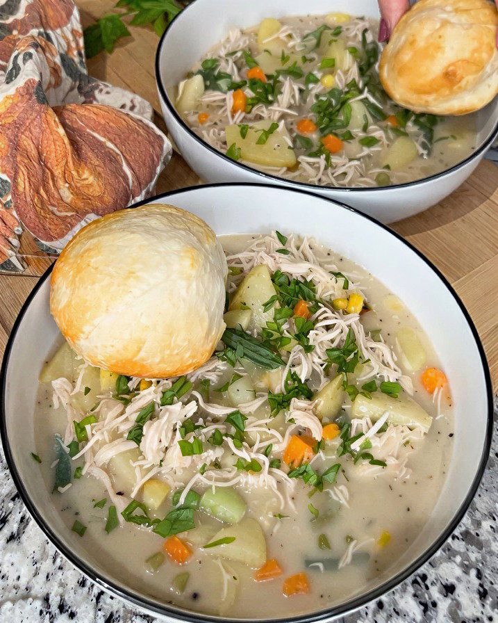 Creamy Chicken Pot Pie Soup recipe