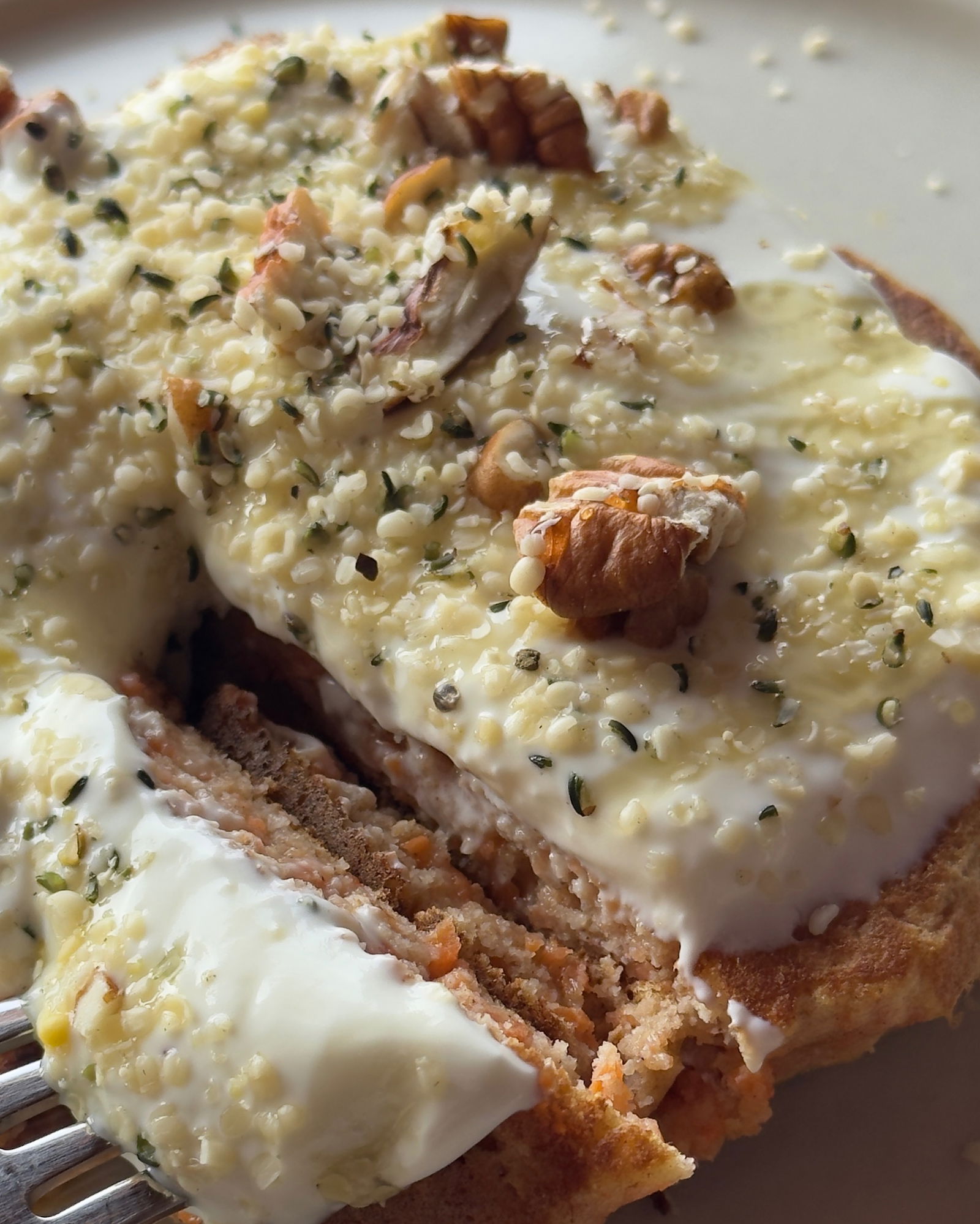 Protein Pancakes with Carrot and Greek Yogurt recipe