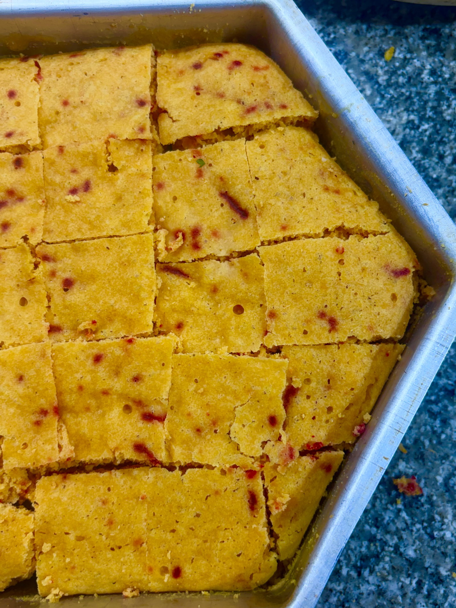 Step 3.1: Let the dhokla cool for 10–15 minutes