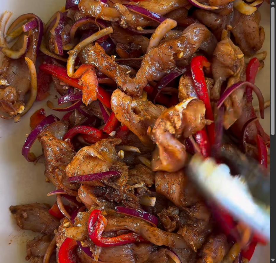 Step 1.1: Add fajita seasoning to the bowl and mix well