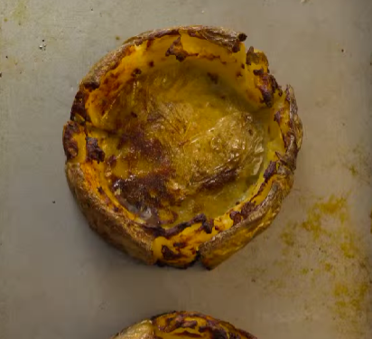 Step 1.1: Bake at 250°C until deeply golden, crispy, and well caramelized