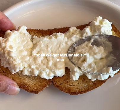 Step 1.1: Spread cottage cheese onto the toast and top with sliced avocado and sesame seeds