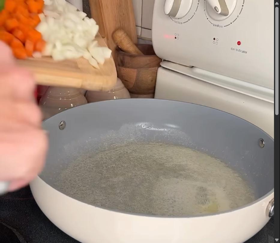 Step 1.1: Melt butter in a large sauté pan