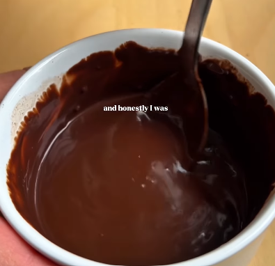 Step 3.1: Mix cocoa powder, sweetener, hazelnut butter, and hot water until thick and slightly runny