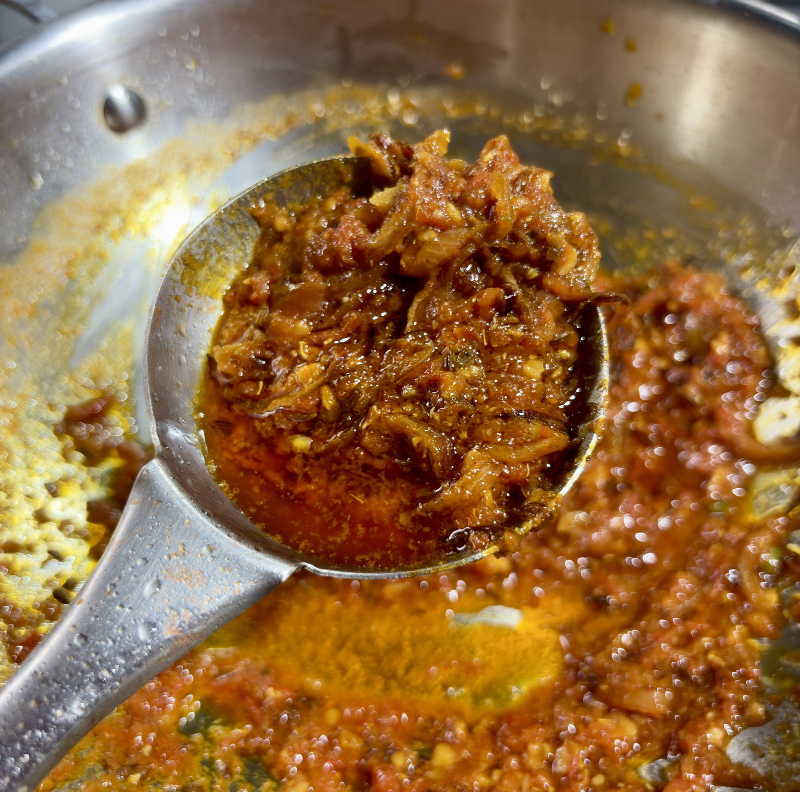 Step 3.1: Add the salt, turmeric, cumin powder, coriander powder, and Kashmiri red chilli powder