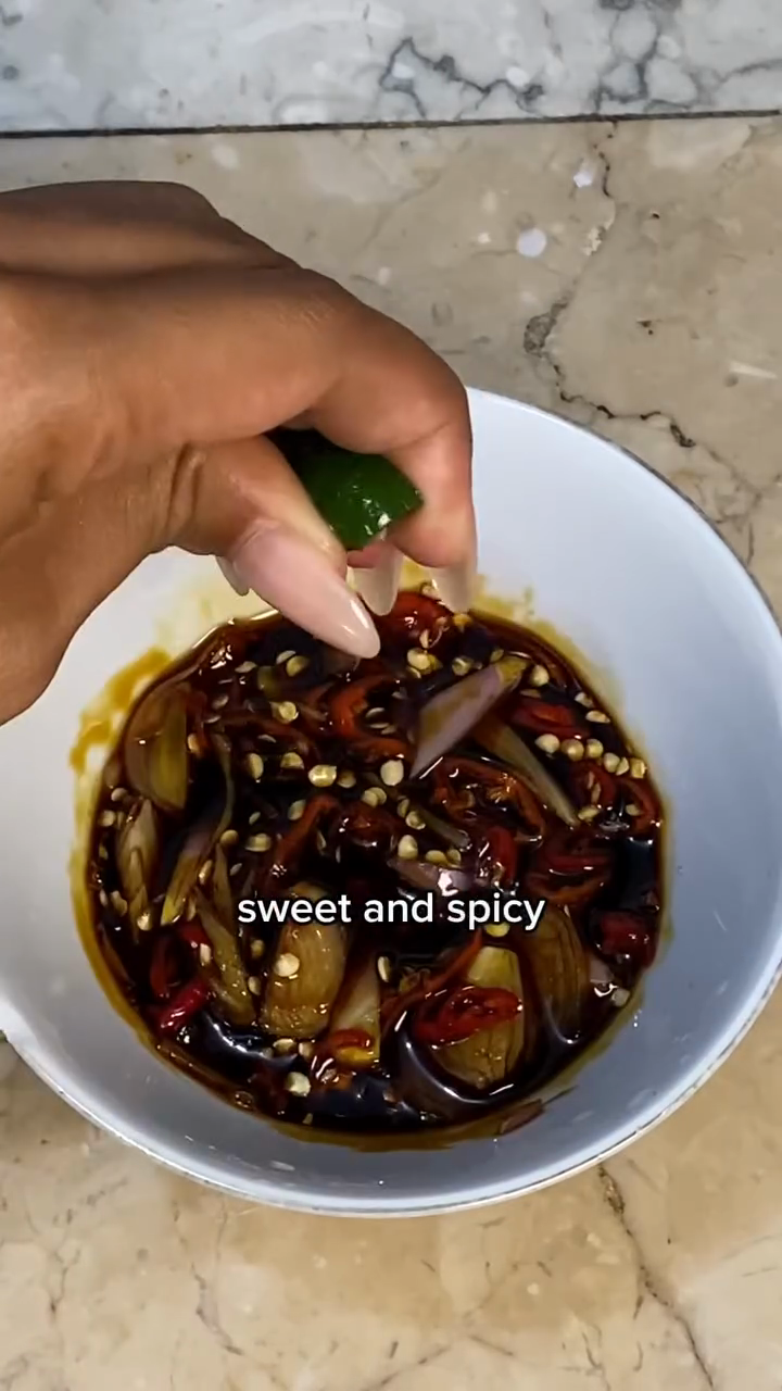 Step 4.1: Serve with sweet soy sauce, shallots, chili, and lime on the side for dipping