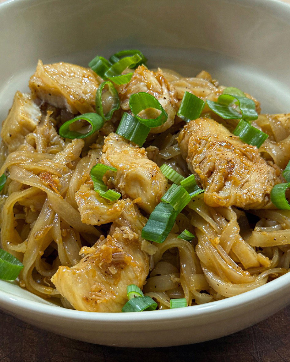 Spicy Honey Garlic Chicken Noodles recipe