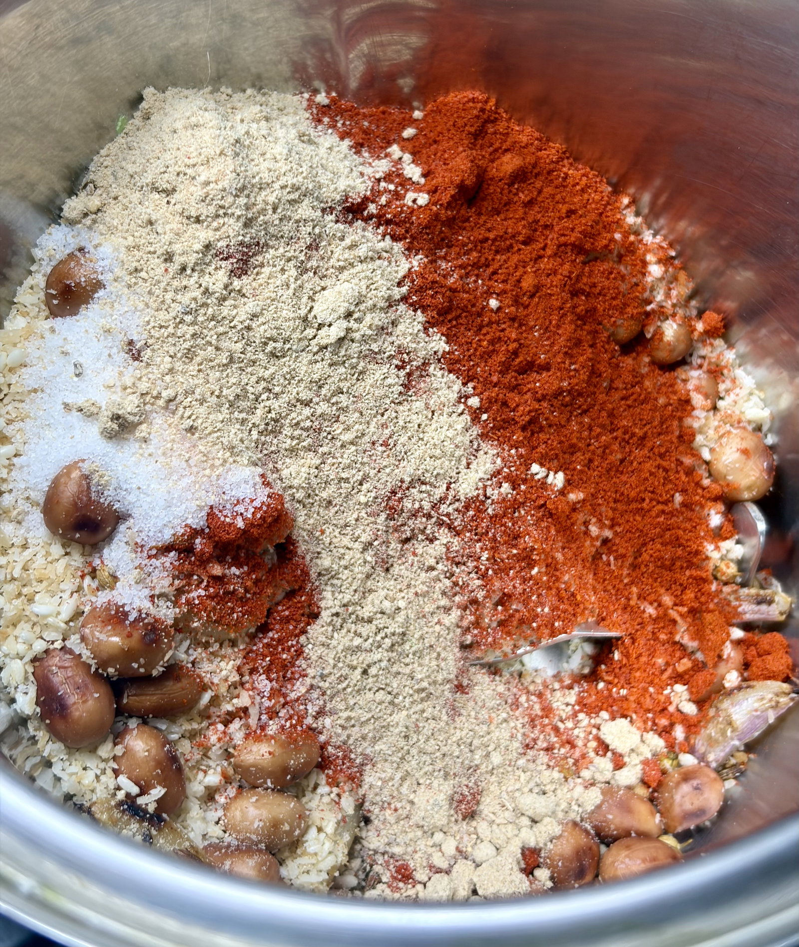 Step 4.1: Transfer the cooled mixture into a spice grinder