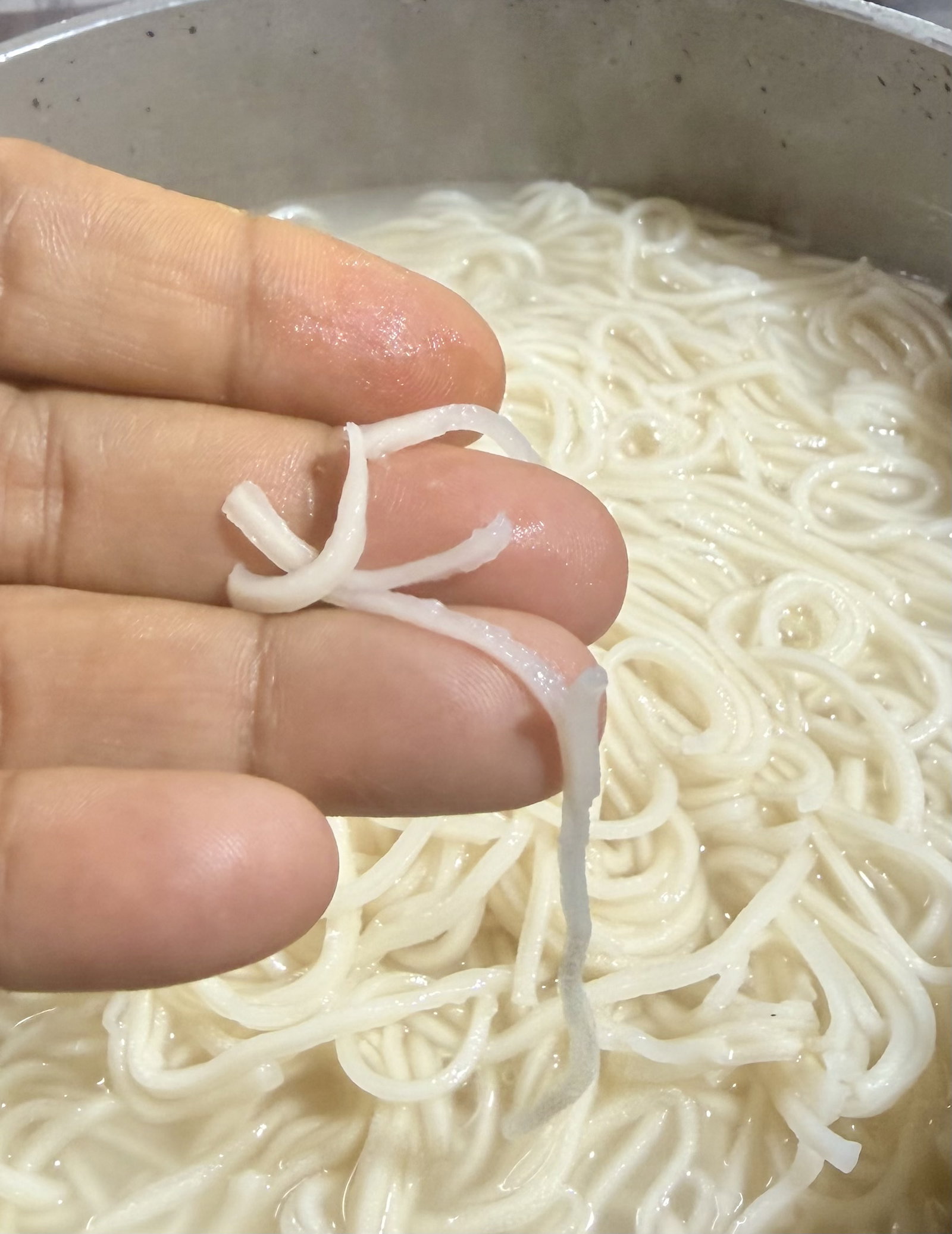 Step 2.3: Add the noodles and cook according to the package instructions until just tender