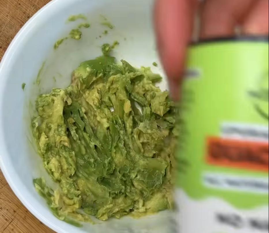 Step 1.1: Add the avocado to a bowl and mash with a fork