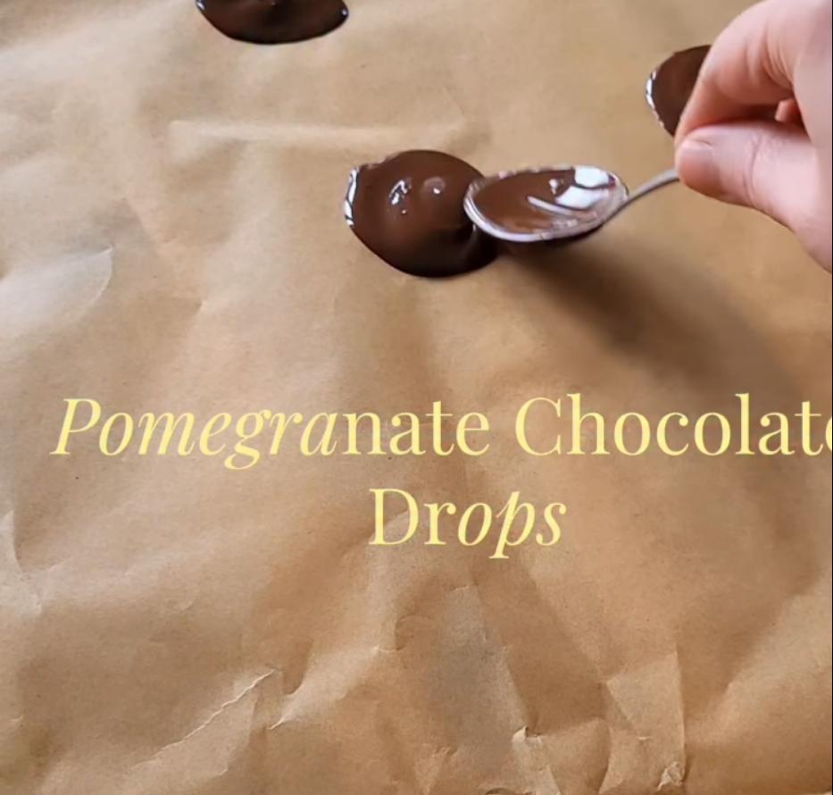 Step 1.1: Spoon a teaspoon of melted chocolate onto parchment paper and swirl with the back of a spoon into a disc shape