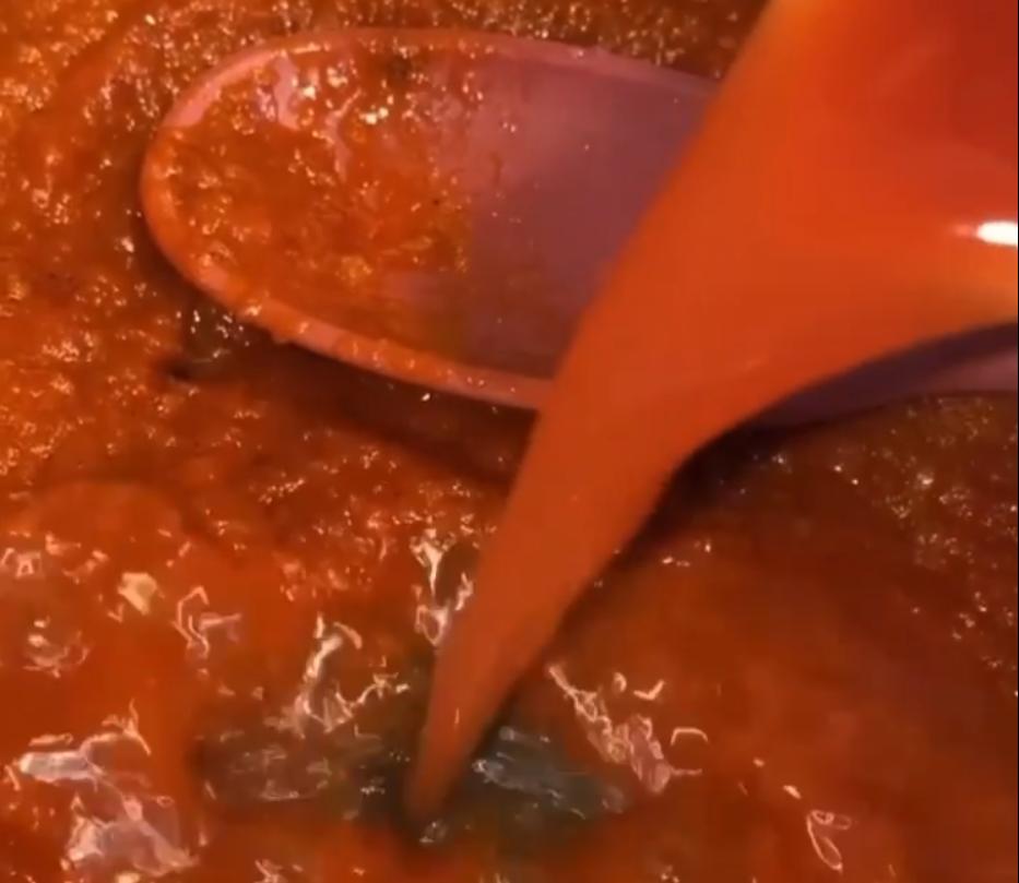 Step 1.1: Add the blended tomatoes and water and keep on the heat for 5 minutes or until thick