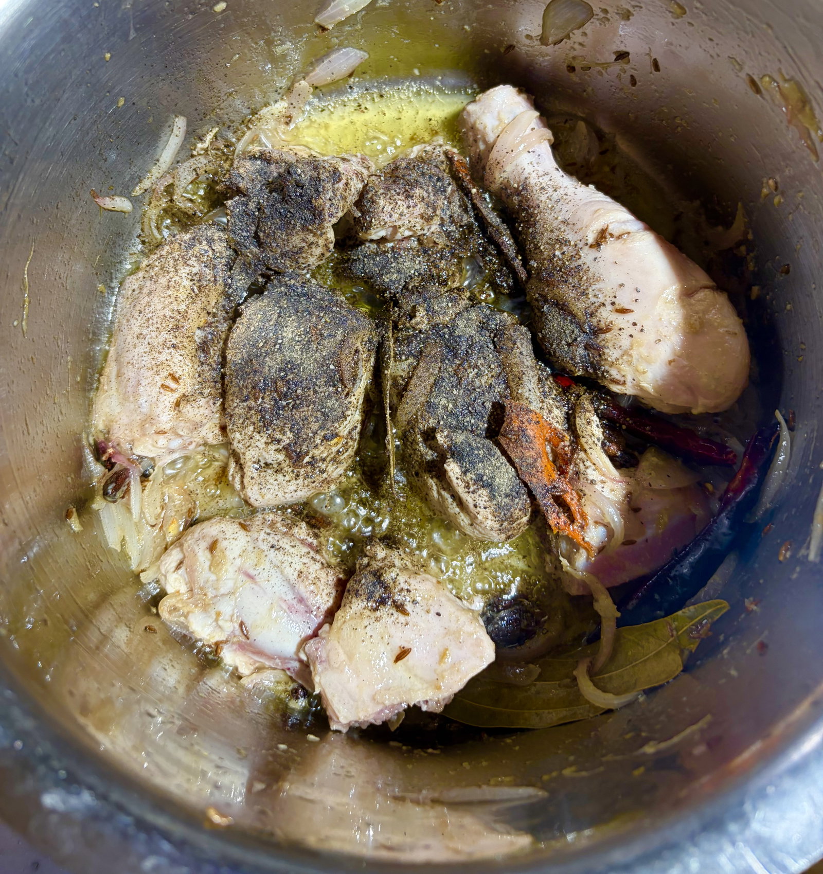 Step 1.1: Add the freshly ground black pepper and salt