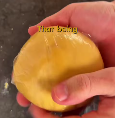 Step 1.1: Wrap the dough in plastic wrap and let it rest for 1 hour