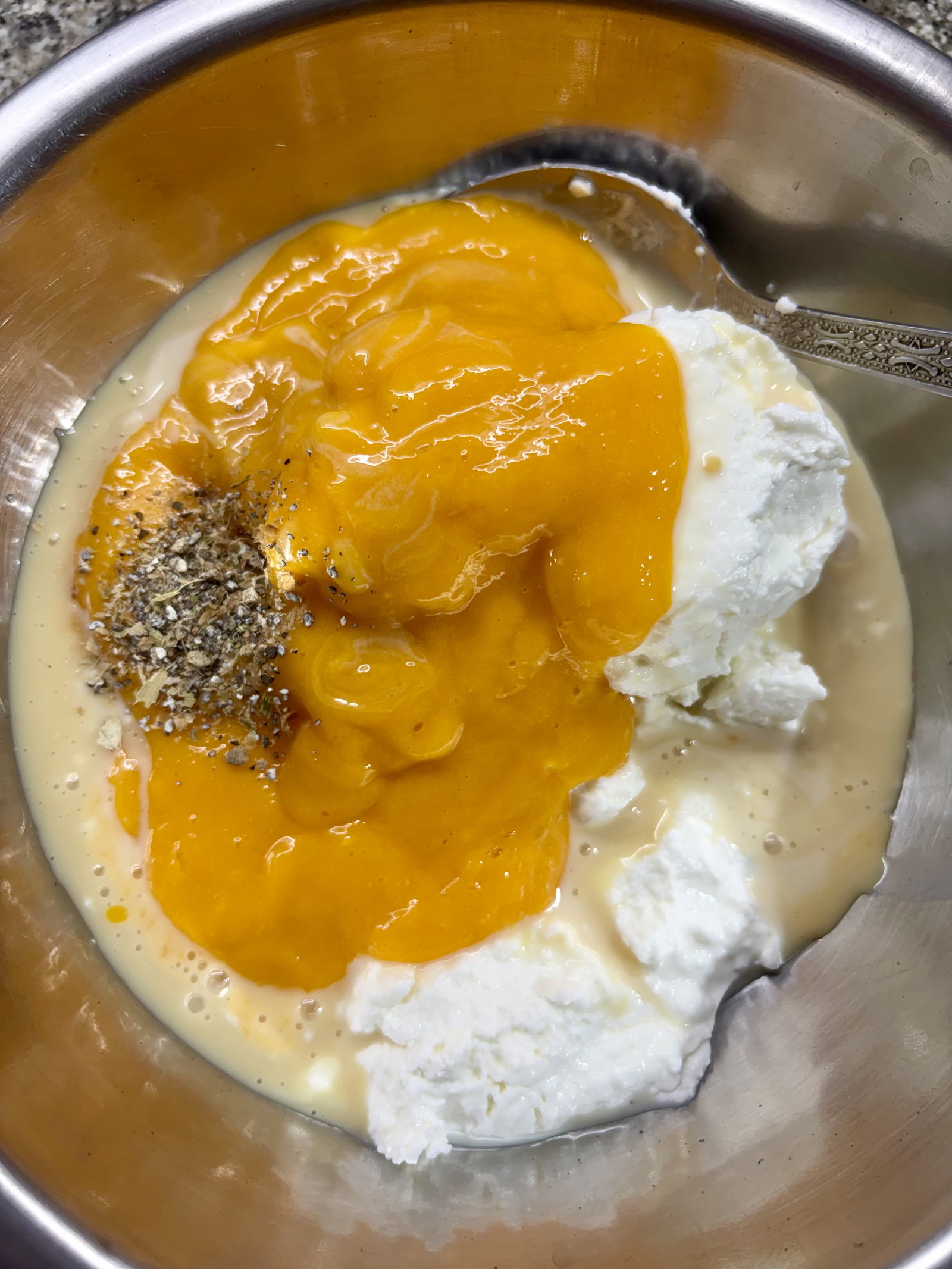 Step 1.1: Whisk or blend [hung curd](https://www