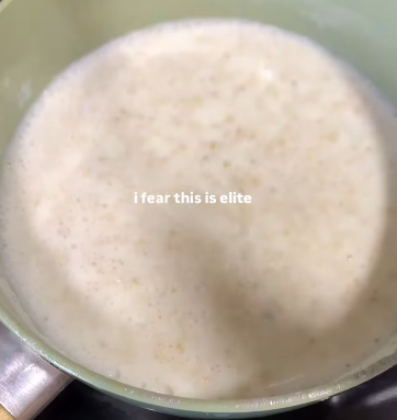 Step 1.1: Turn off the heat, drain the oats, and add them into the hot milk