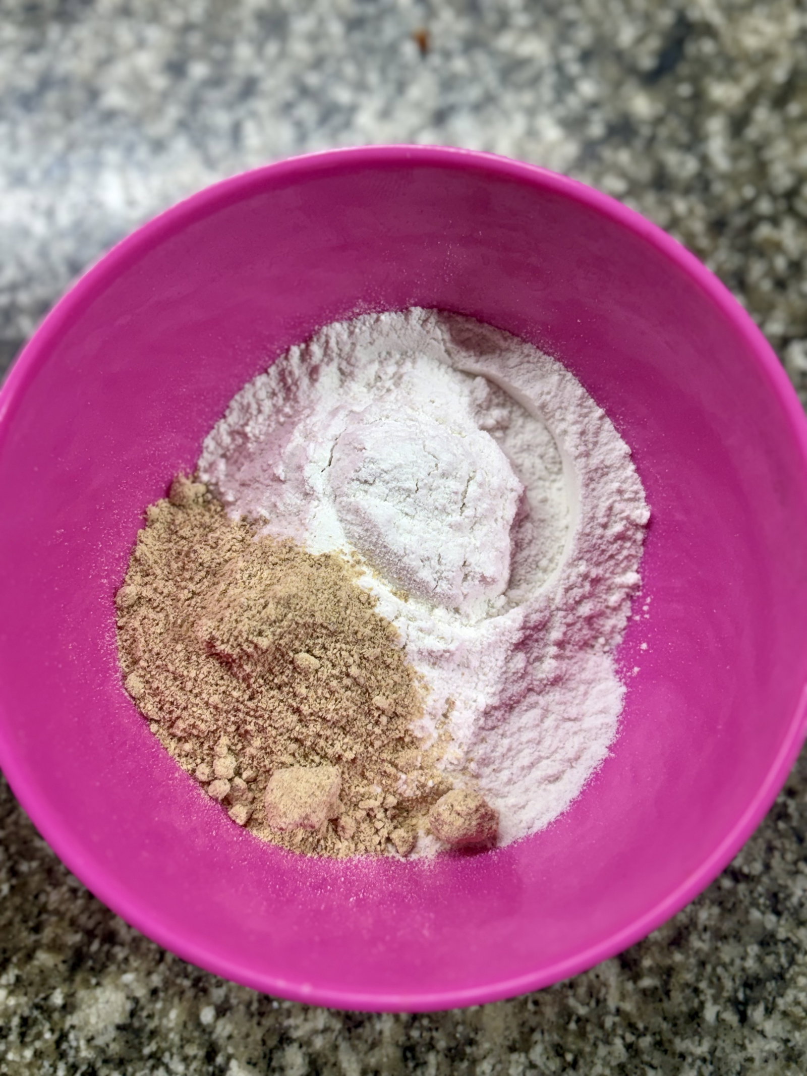 Step 2.1: In a small bowl, whisk the rice powder and dry mango powder with water until it forms a smooth, lump-free paste