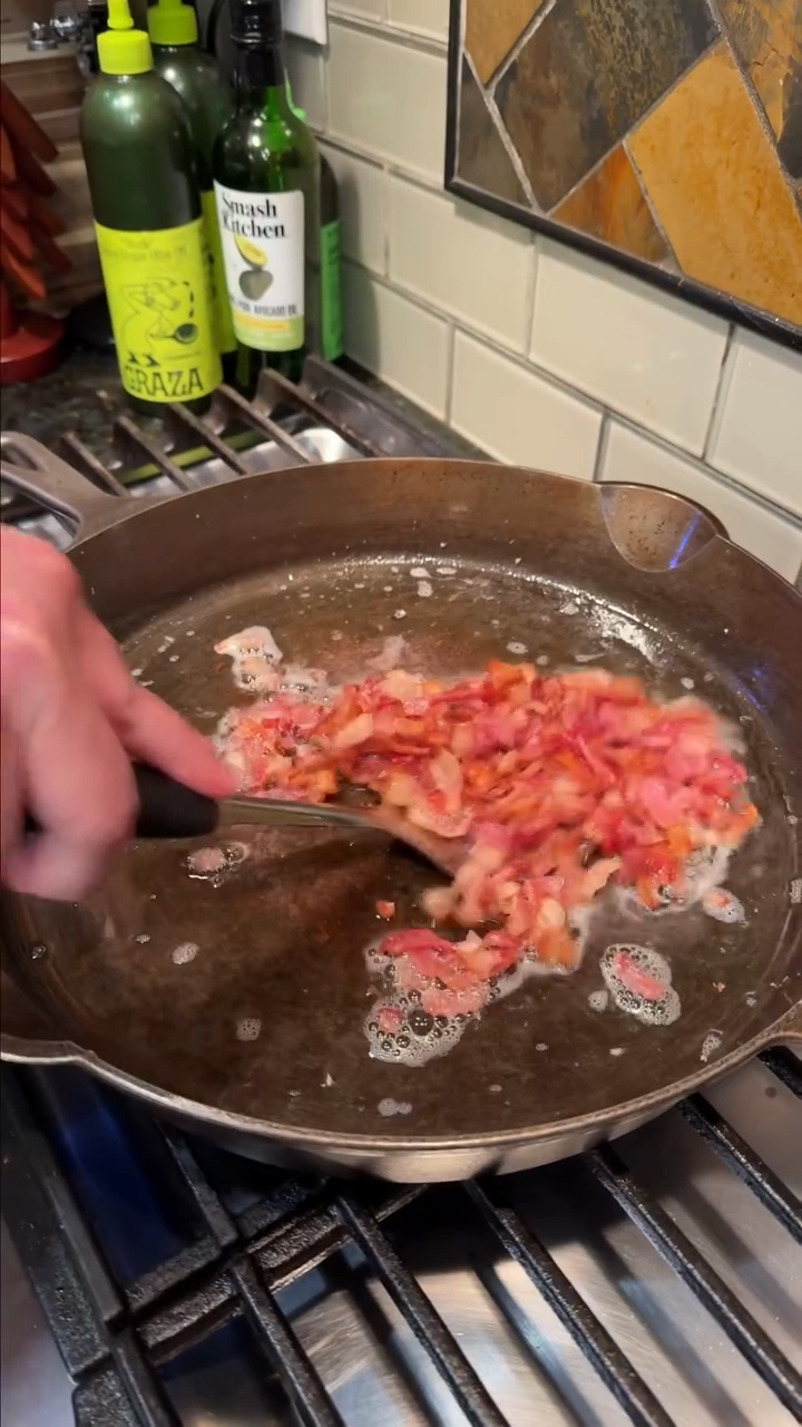 Step 2.1: Heat a 12” cast iron skillet over medium heat