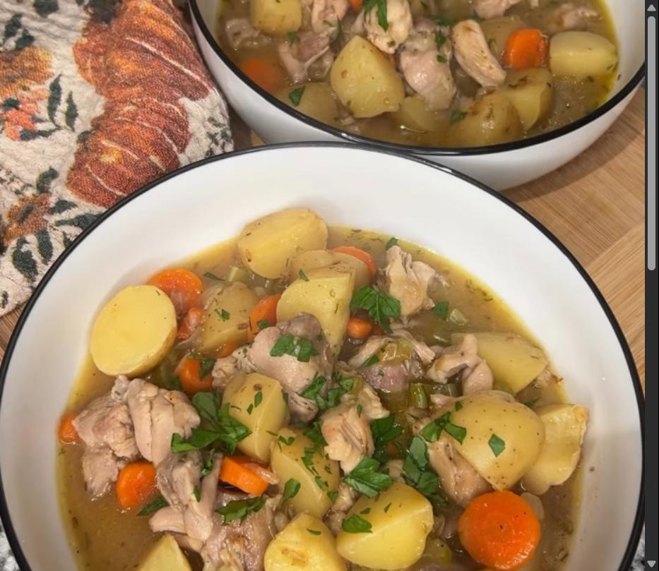 Step 2.1: Serve the stew hot, garnished with fresh parsley