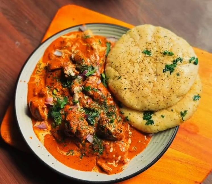 Step 1.1: Serve hot with warm butter kulcha