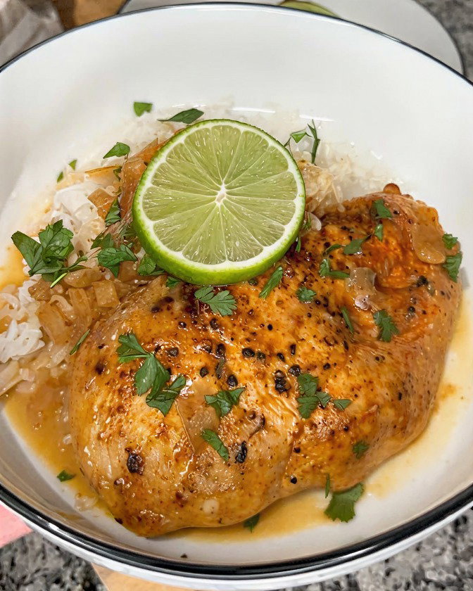 Coconut Lime Chicken with Jasmine Rice recipe