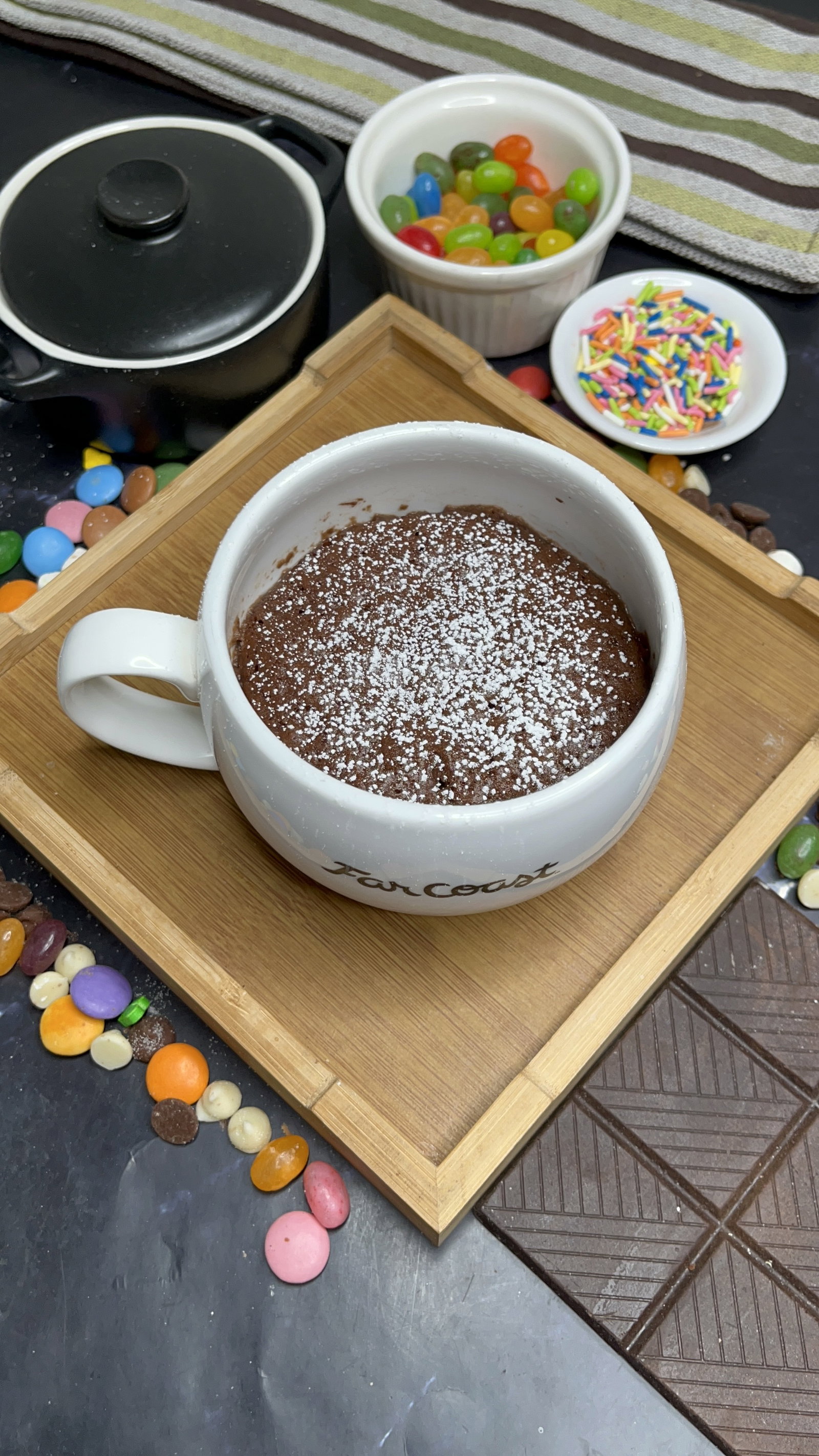 Step 1.2: Let the mug cake rest for 30 seconds