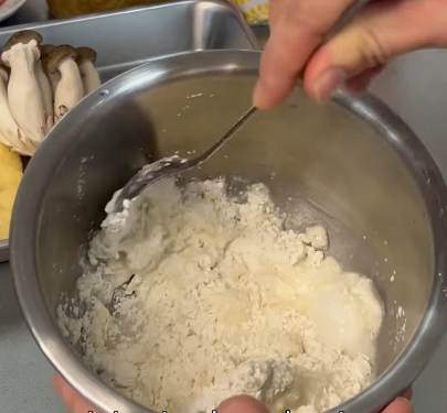 Step 1.1: Mix the dumpling ingredients in a bowl and set aside