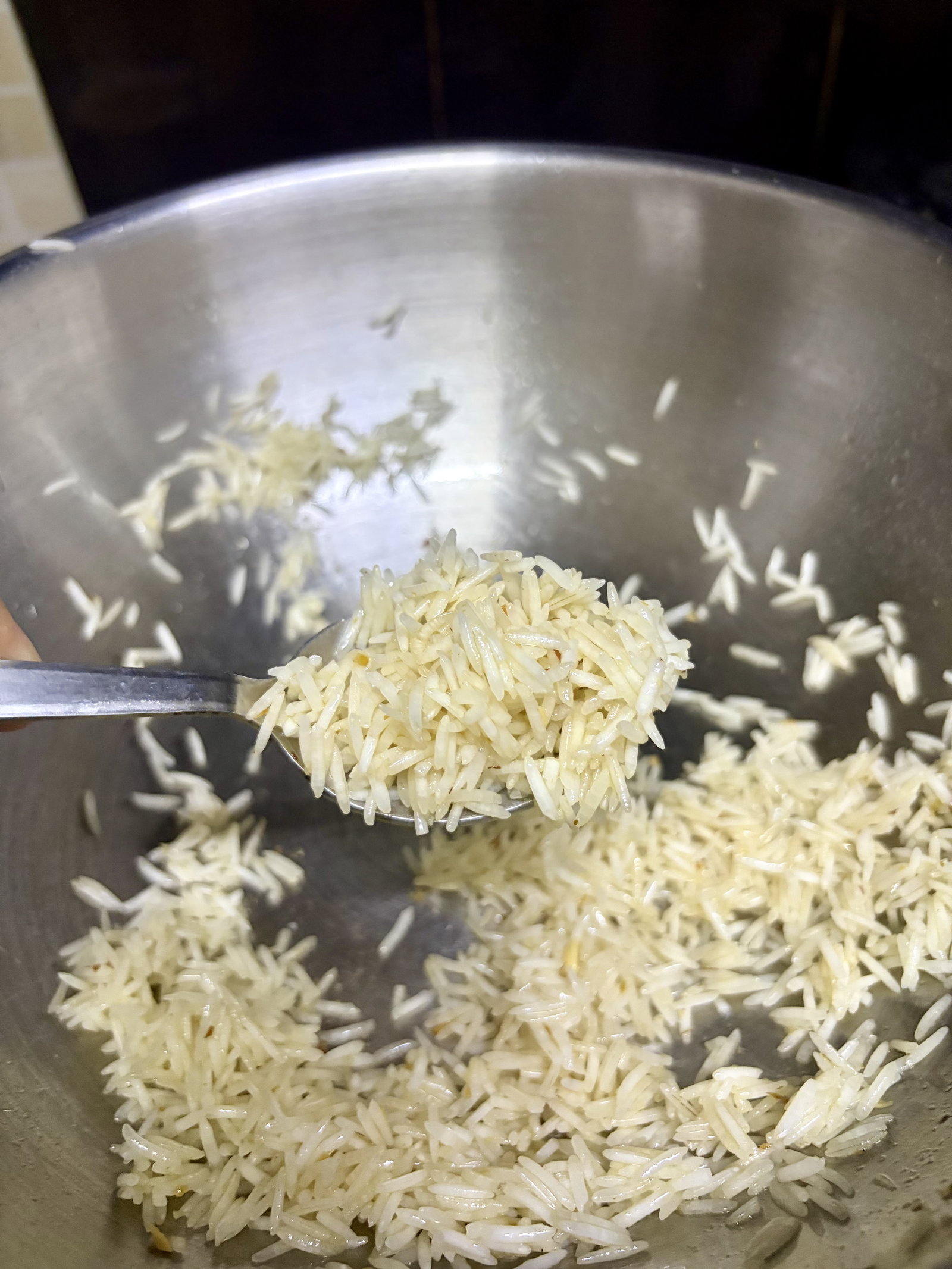 Step 3.1: Add the soaked rice to the same pot