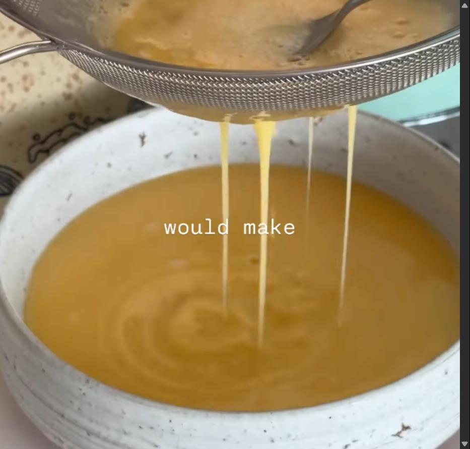 Step 1.1: Crack eggs into a bowl and add warm water in a 1 to 1