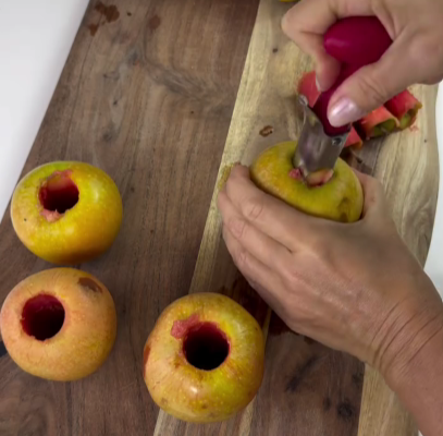 Step 1.1: Chop your apples (remove core and peel) into tiny cubes
