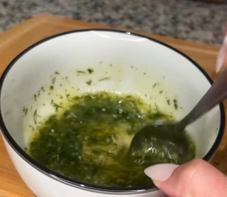 Step 2.1: In a small bowl, combine oregano, dill, garlic, olive oil, lemon juice, and salt and pepper to make the lemon herb dressing