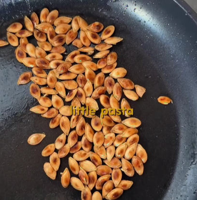 Step 4.1: Dry the seeds and toast them in a frying pan until golden and popping