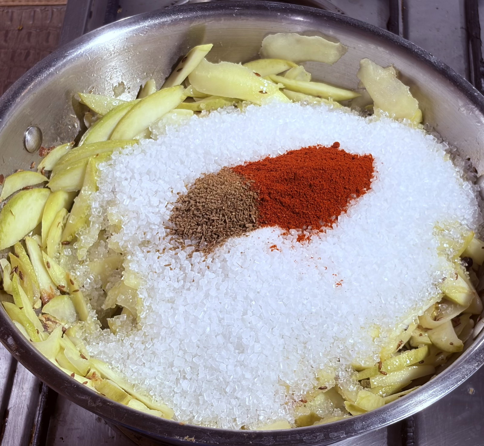Step 2.1: Add the sugar, salt, Kashmiri red chilli powder, and roasted cumin