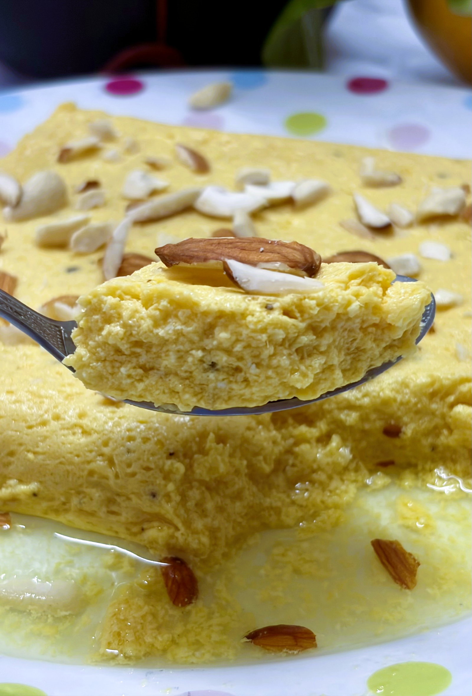 Step 5.2: Run a knife around the edges and invert the pudding onto a serving plate, or serve directly from the dish
