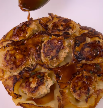 Step 1.1: Flip onto a plate so the crispy side is on top