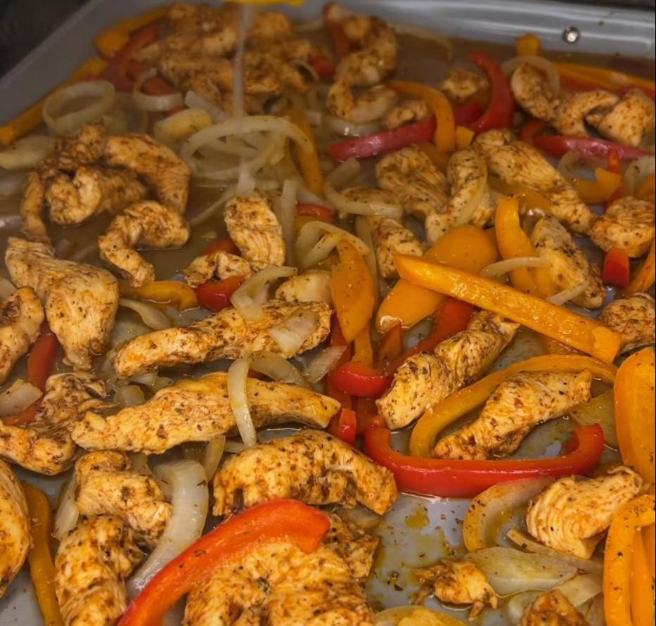 Step 1.1: Bake for 10-15 minutes until chicken is cooked through and vegetables are tender
