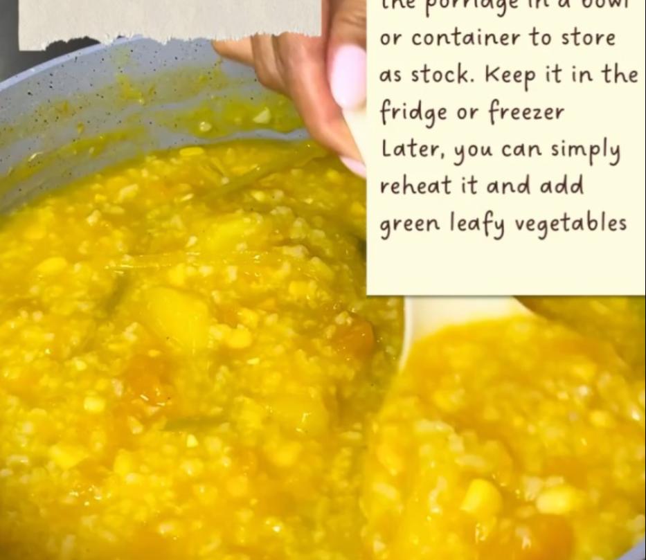 Step 1.1: Cook until the porridge reaches a creamy consistency
