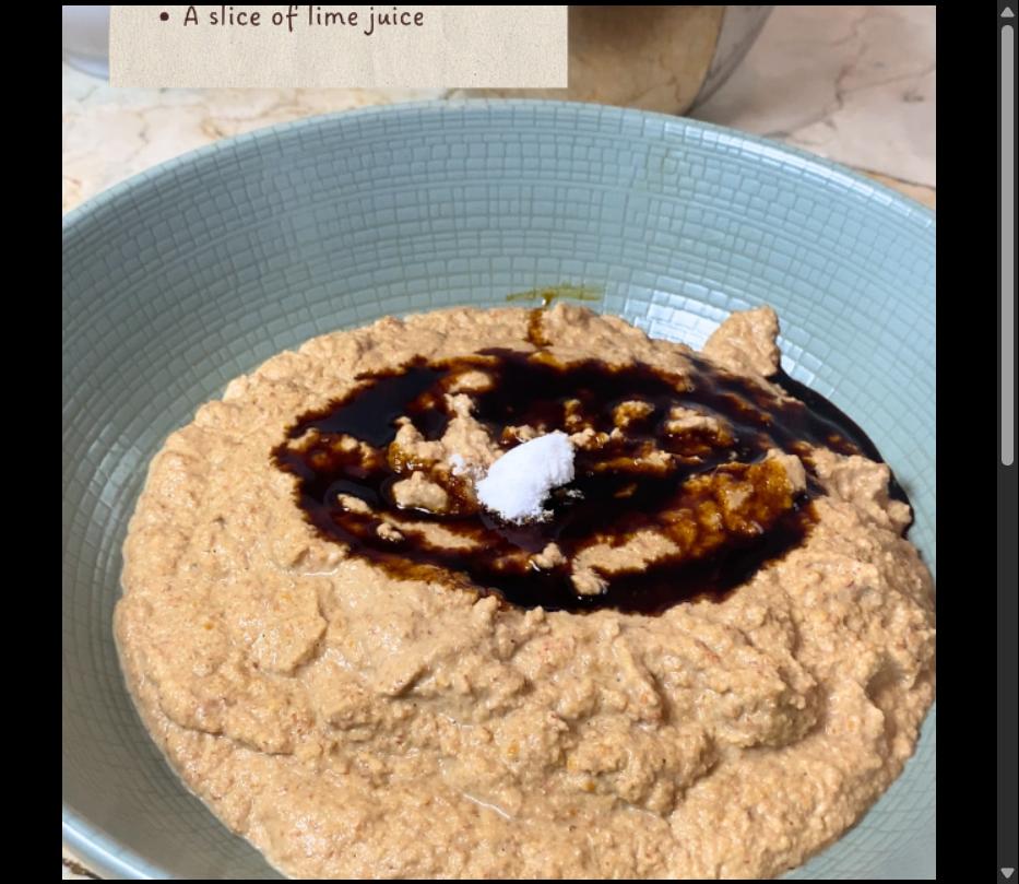 Step 2.1: Season the peanut sauce with kecap manis, salt, and lime juice