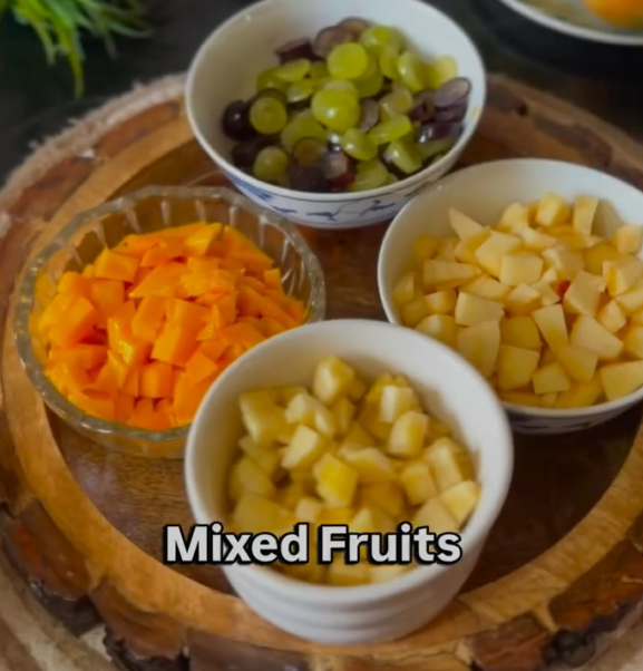 Step 1.1: Finely chop the fruits