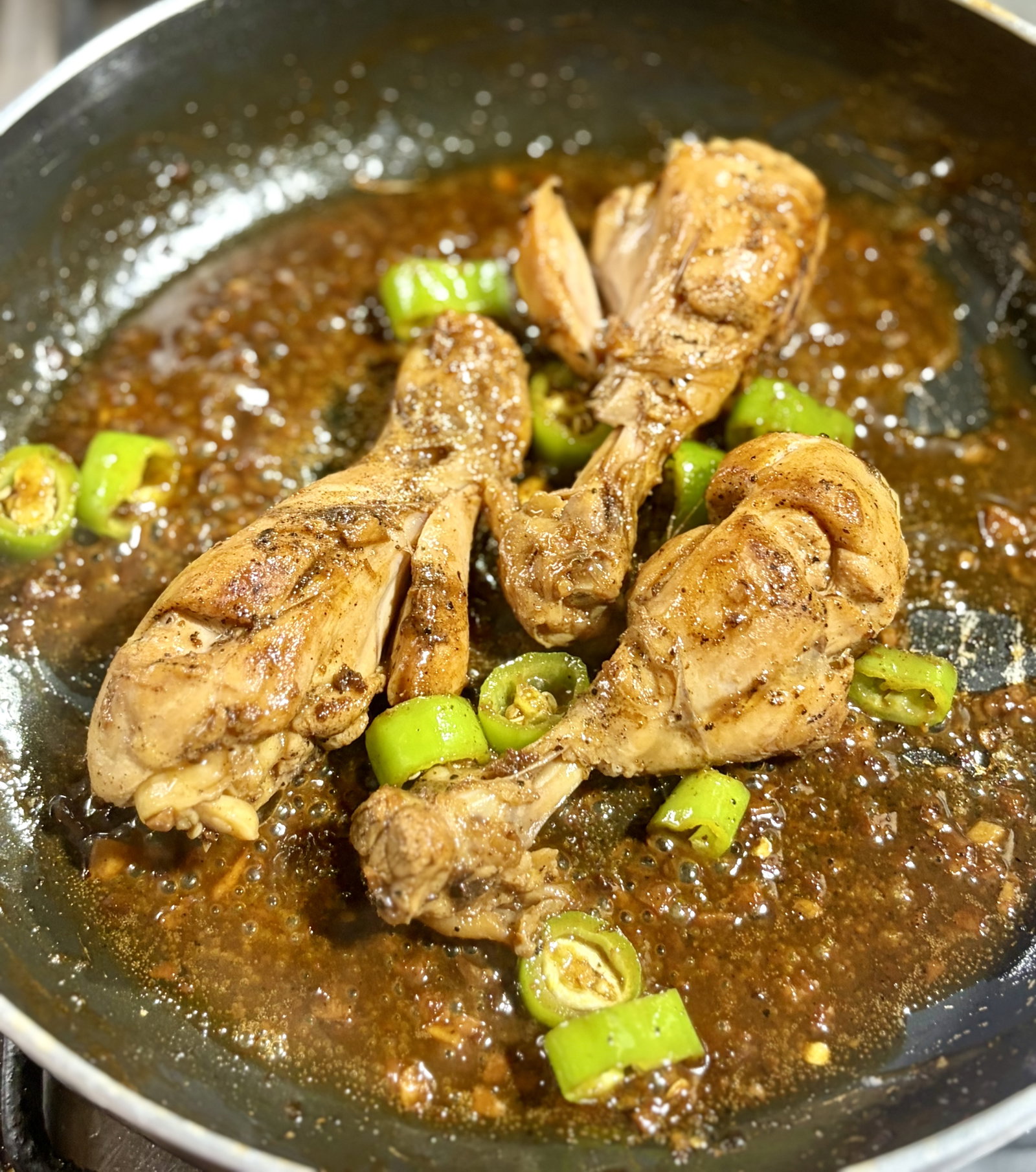 Step 5.1: Add the remaining 1 tbsp of butter and the sliced green chilli, if using
