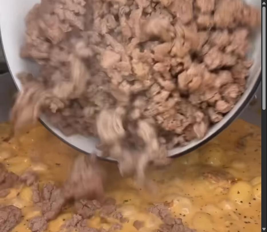 Step 1.1: Add turkey back to the pan and stir to combine