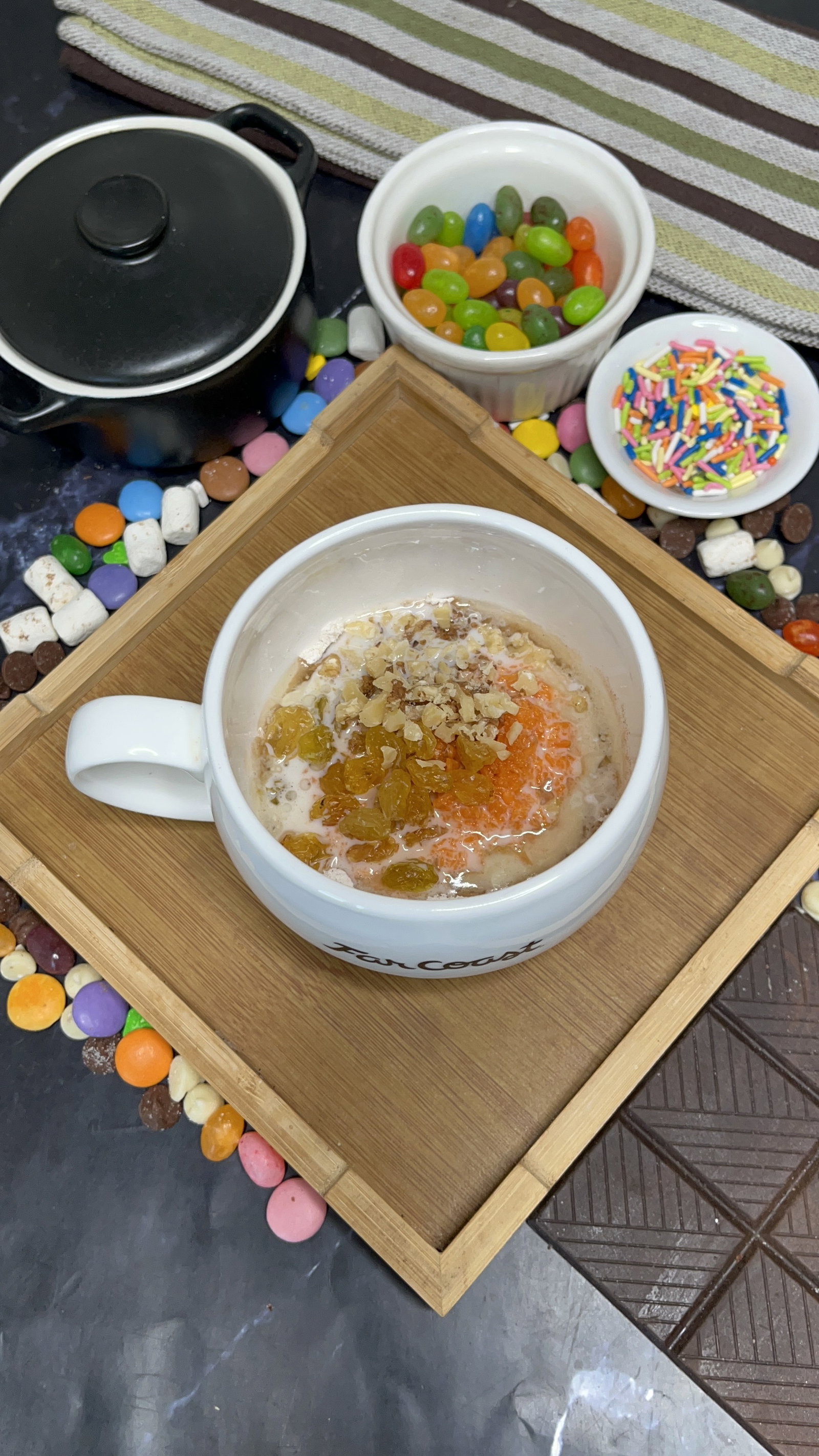 Step 1.1: Fold in finely grated carrot, walnuts, and raisins if using