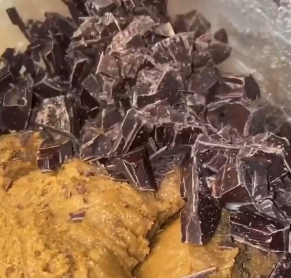 Step 1.1: Fold through chopped dark chocolate