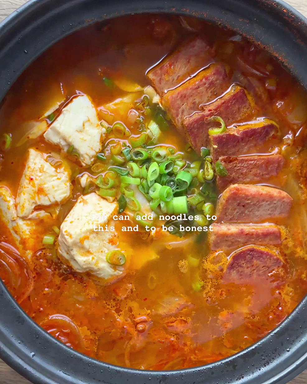 Kimchi Jjigae with Tofu and Spam recipe