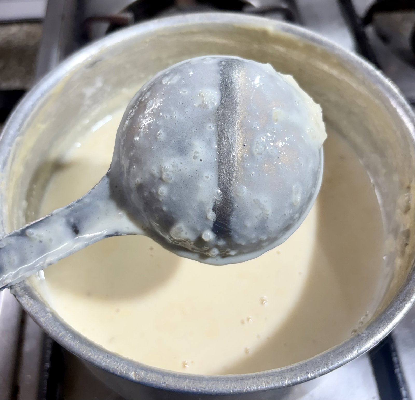Step 2.2: Continue simmering until the rice absorbs the flavours and the mixture thickens into a rich, creamy consistency that coats the back of a spoon