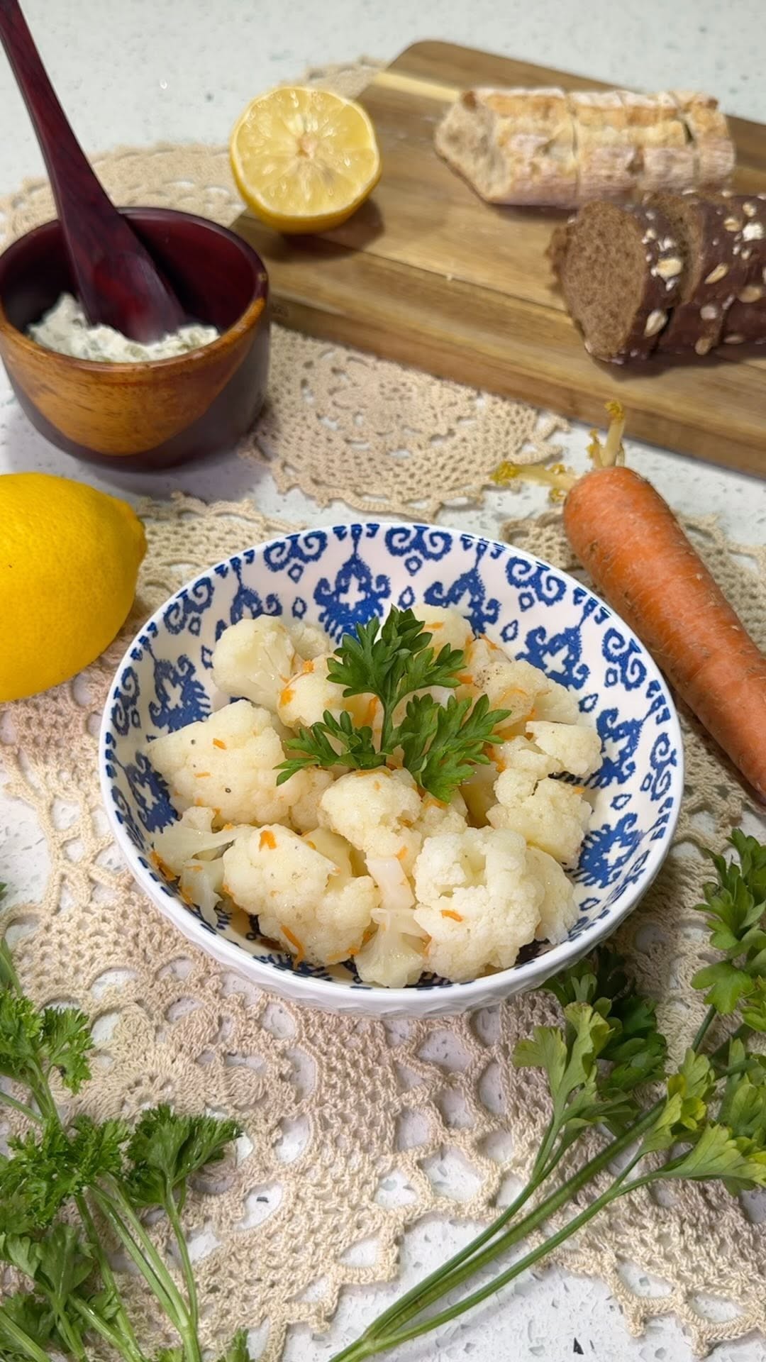 Marinated Cauliflower - Crunchy Vegan Side Dish recipe